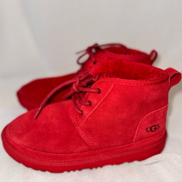 UGG Kids Red Suede Boots